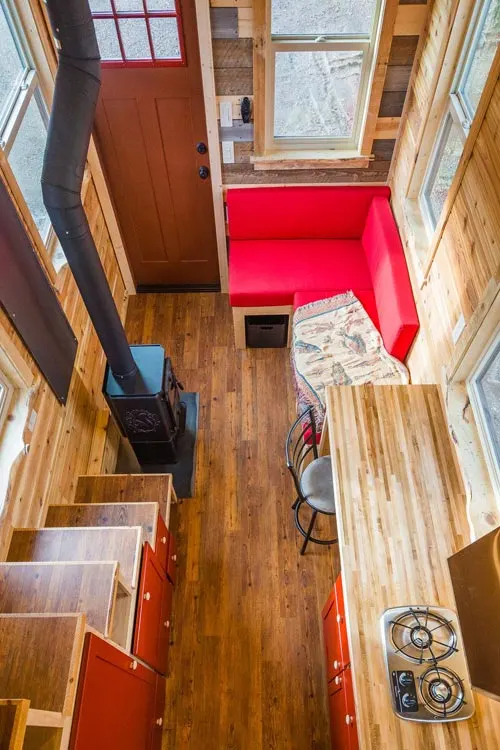 View From Loft - Davis' Off-Grid Tiny House by Mitchcraft Tiny Homes