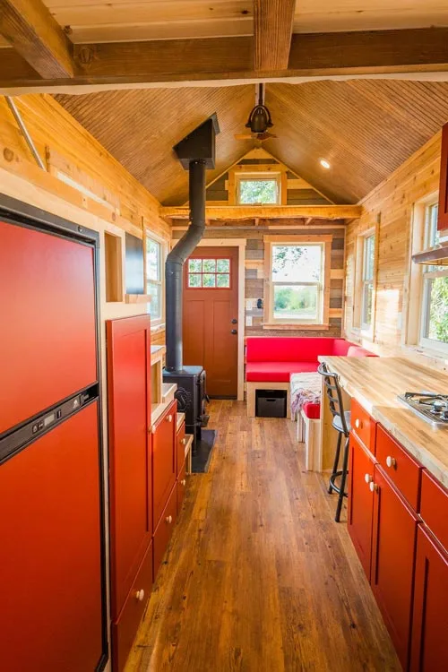 Galley Kitchen - Davis' Off-Grid Tiny House by Mitchcraft Tiny Homes