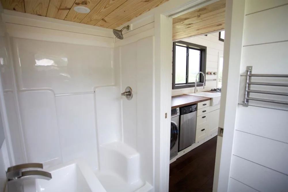 Shower - Texas Waterfront by Nomad Tiny Homes