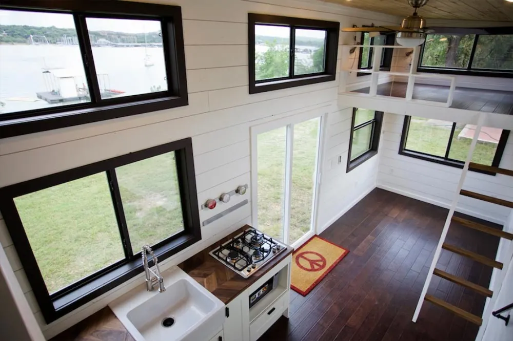Kitchen & Living Room - Texas Waterfront by Nomad Tiny Homes