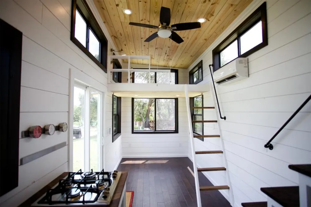 Living Room & Loft - Texas Waterfront by Nomad Tiny Homes