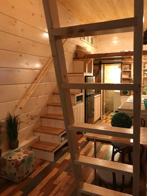 Ladder & Storage Stairs - California Red by Incredible Tiny Homes