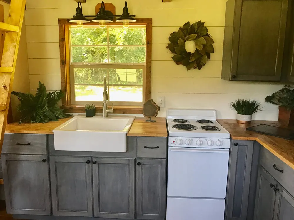 Gray Kitchen Cabinets - Highland by Incredible Tiny Homes