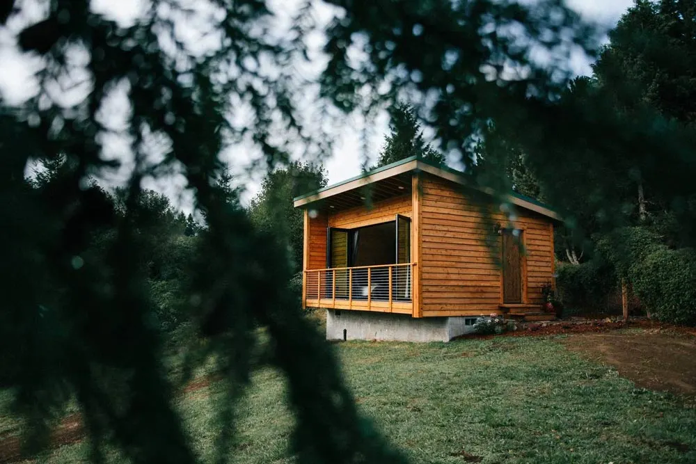 Natural Cedar Siding - Mt Hood View Tiny House