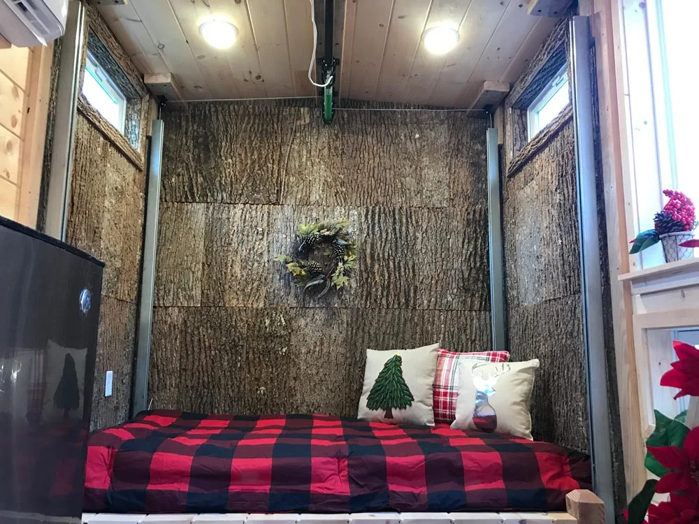 Wood Bark Accent Wall - Winter Haven by Incredible Tiny Homes