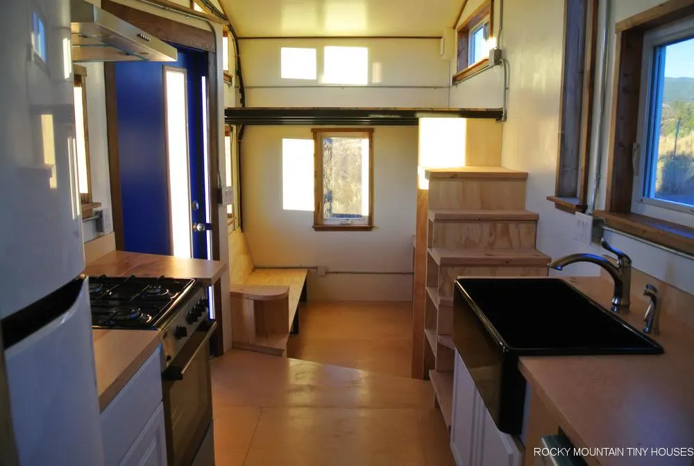 Kitchen & Living Room - Wanderlust by Rocky Mountain Tiny Houses