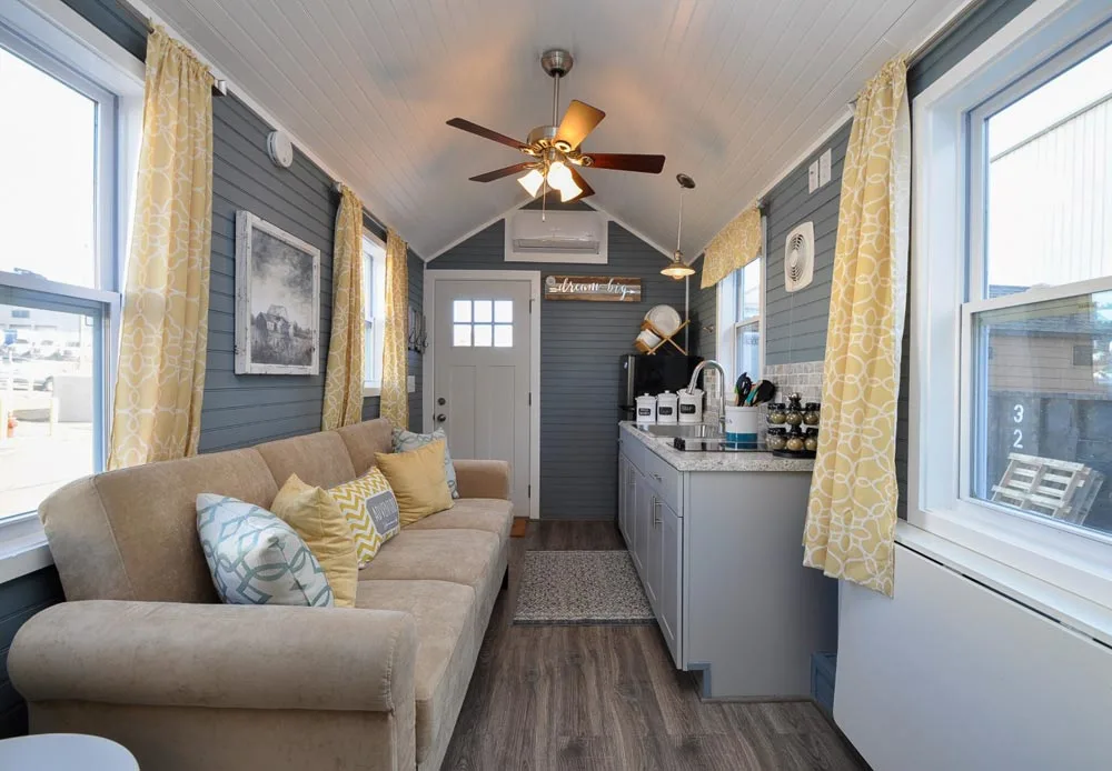 Kitchen & Living Room - Laurel by Tiny House Building Company