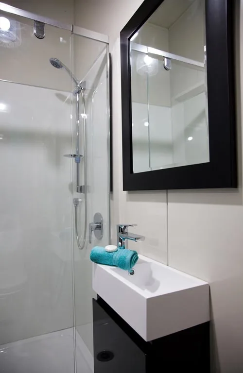 Sink & Shower - Custom Tiny by Absolute Tiny Houses NZ