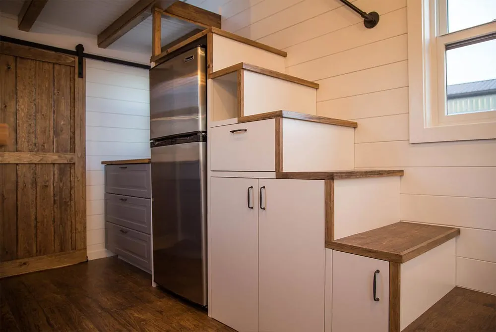 Storage Stairs - Farmhouse Take Five by Liberation Tiny Homes