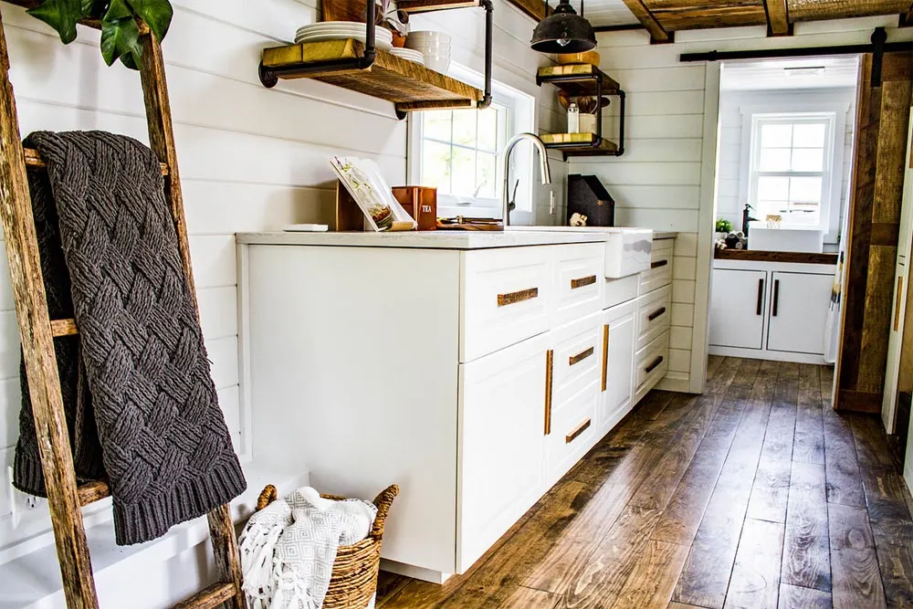 White Cabinets - Farmhouse Take Four by Liberation Tiny Homes