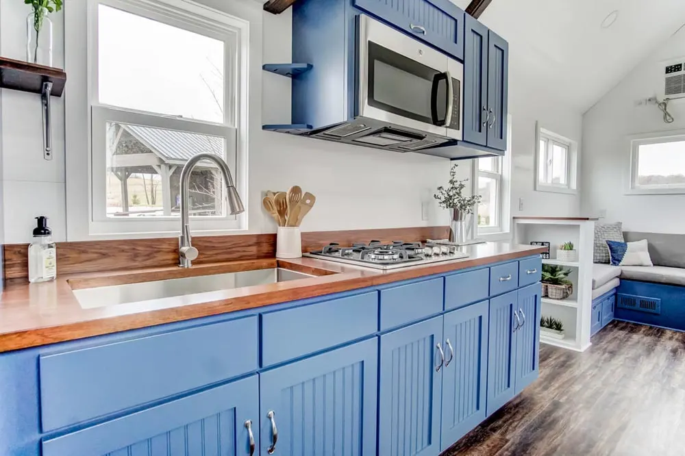 Custom Blue Cabinets - Lodge by Modern Tiny Living