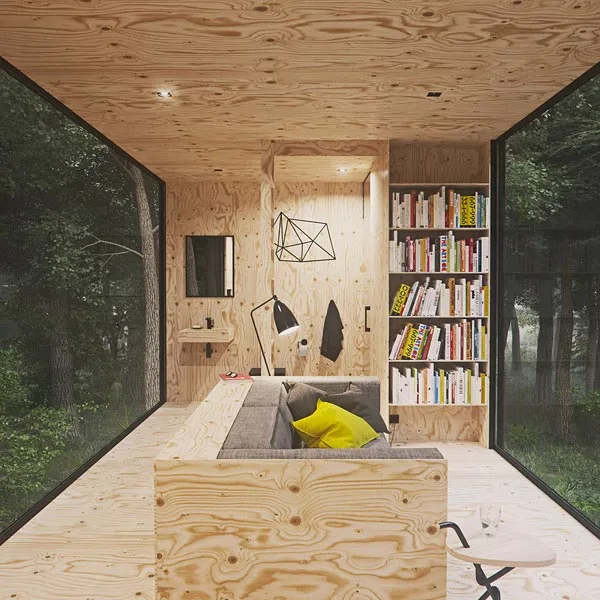 Living Room - Slow Cabins in Belgium