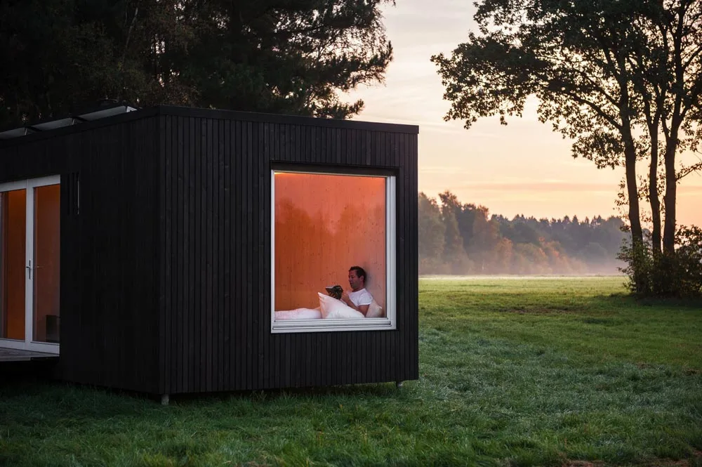 Bedroom Window - Slow Cabins in Belgium