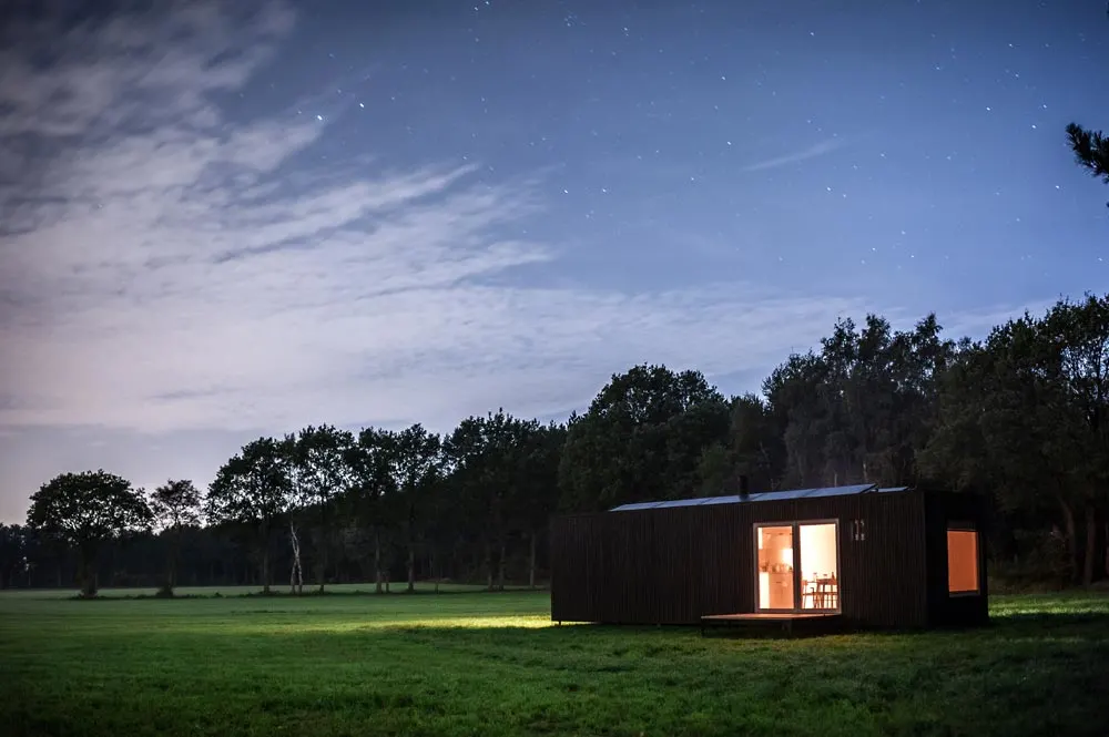 Nighttime View - Slow Cabins in Belgium
