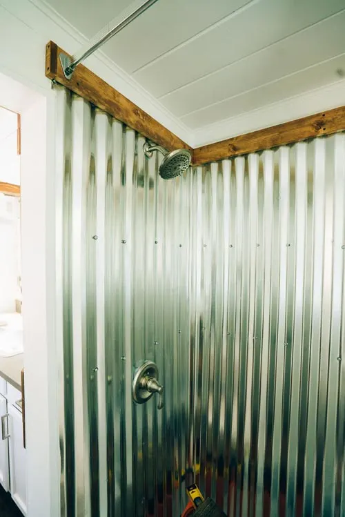 Corrugated Metal Shower - Zion by Alternative Living Spaces