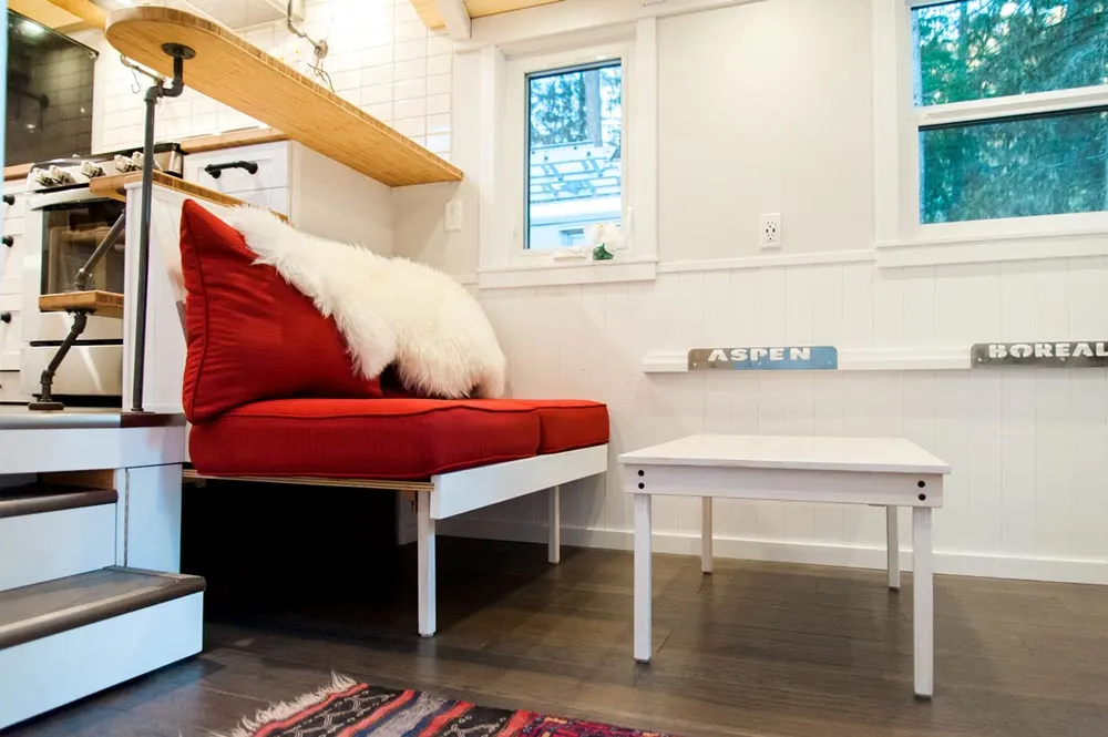 Built-In Couch - Aspen by Borealis Tiny Homes