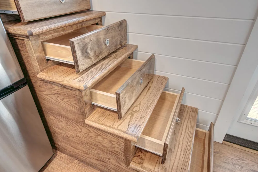 Storage Stairs - Journey by Alabama Tiny Homes