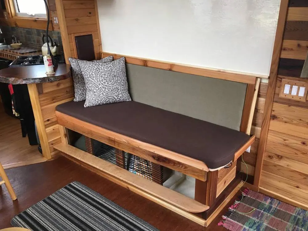 Built-In Couch - Unique Craftsmen Tiny House