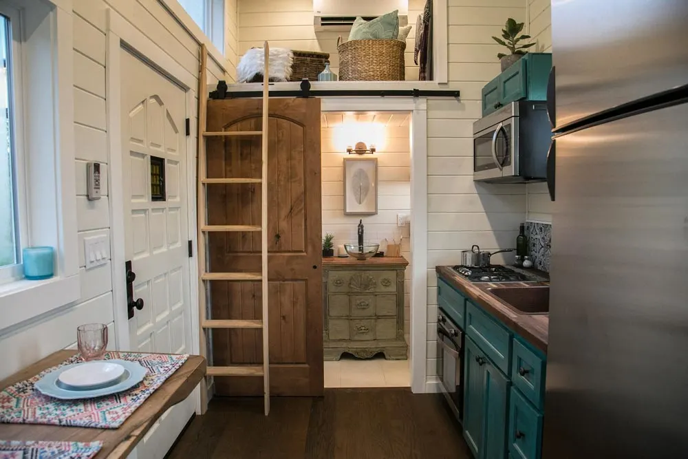 Kitchen & Bathroom - Archway Tiny Home by Tiny Heirloom
