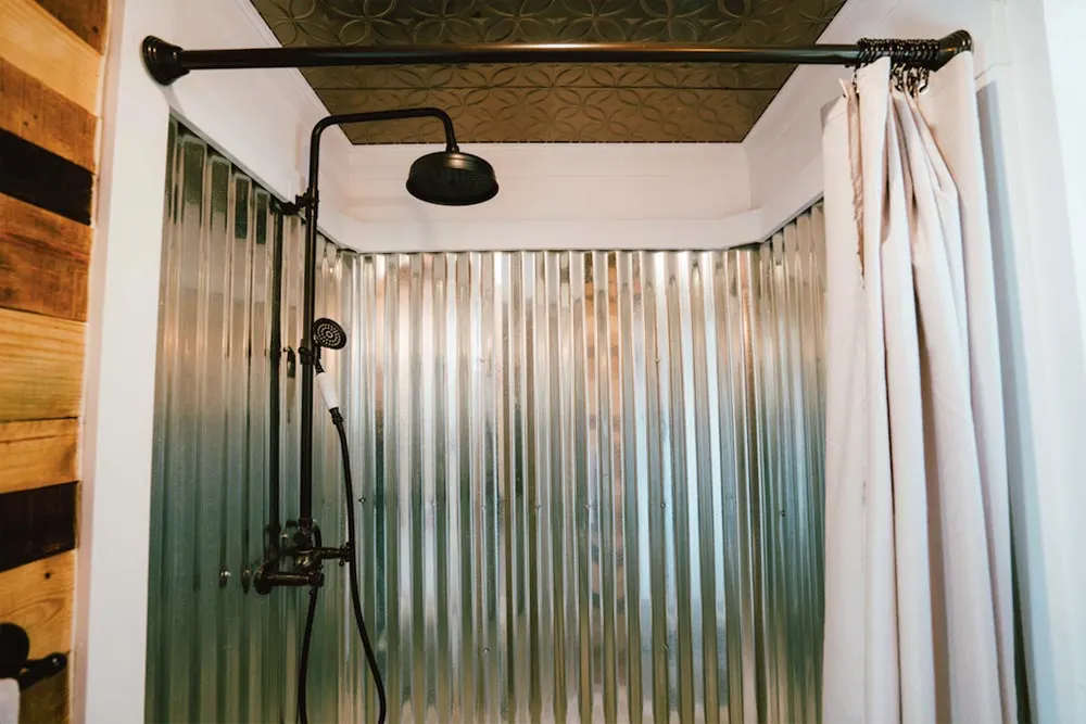 Corrugated Metal Shower - City by Alternative Living Spaces
