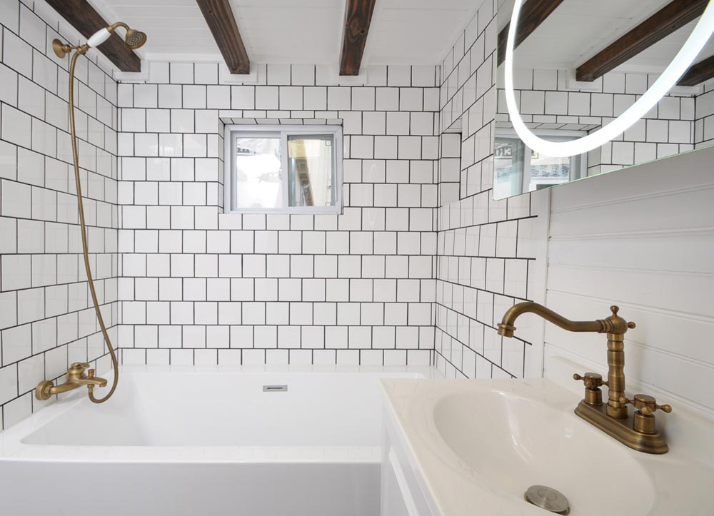 Tile Shower - Edsel by Tiny House Building Company