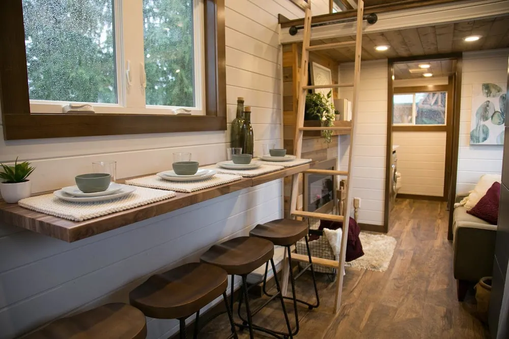 Fold Down Dining Table - Tiny Traveling Dream Home by Tiny Heirloom