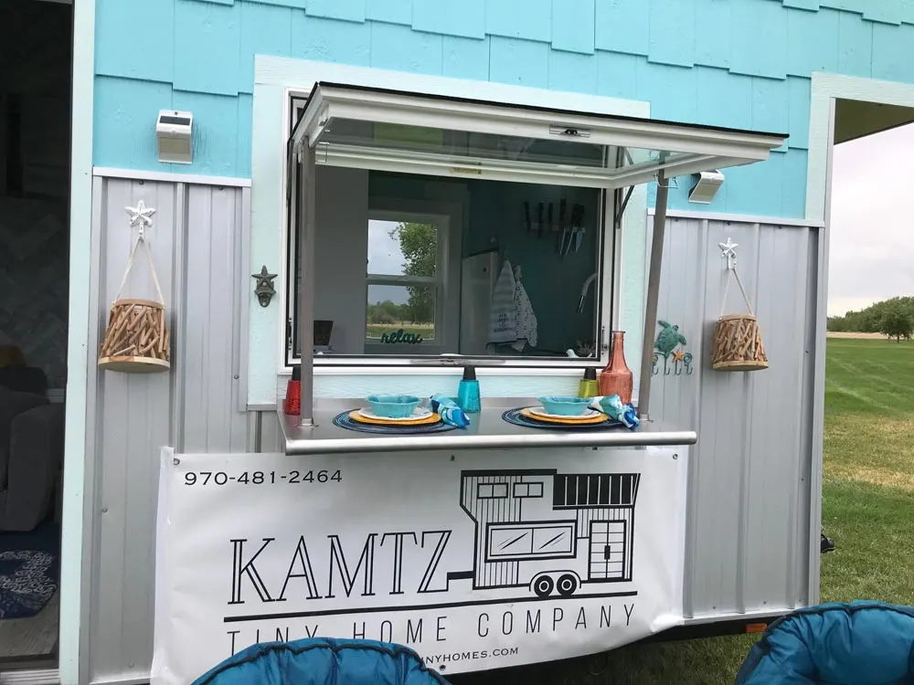 Serving Window - Beach House by Kamtz Tiny Home Company