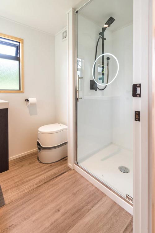 Standing Shower - Pohutukawa by Tiny House Builders