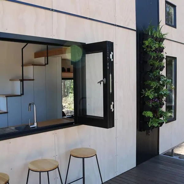 Bifold Servery Window - Showcase by Sowelo Tiny Houses