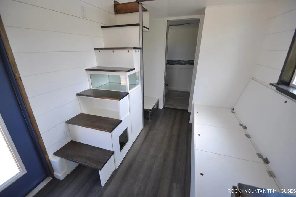 Bench Seat & Stairs - Ad Astra by Rocky Mountain Tiny Houses