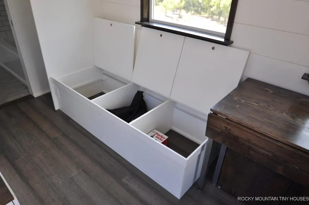 Bench Seat Storage - Ad Astra by Rocky Mountain Tiny Houses