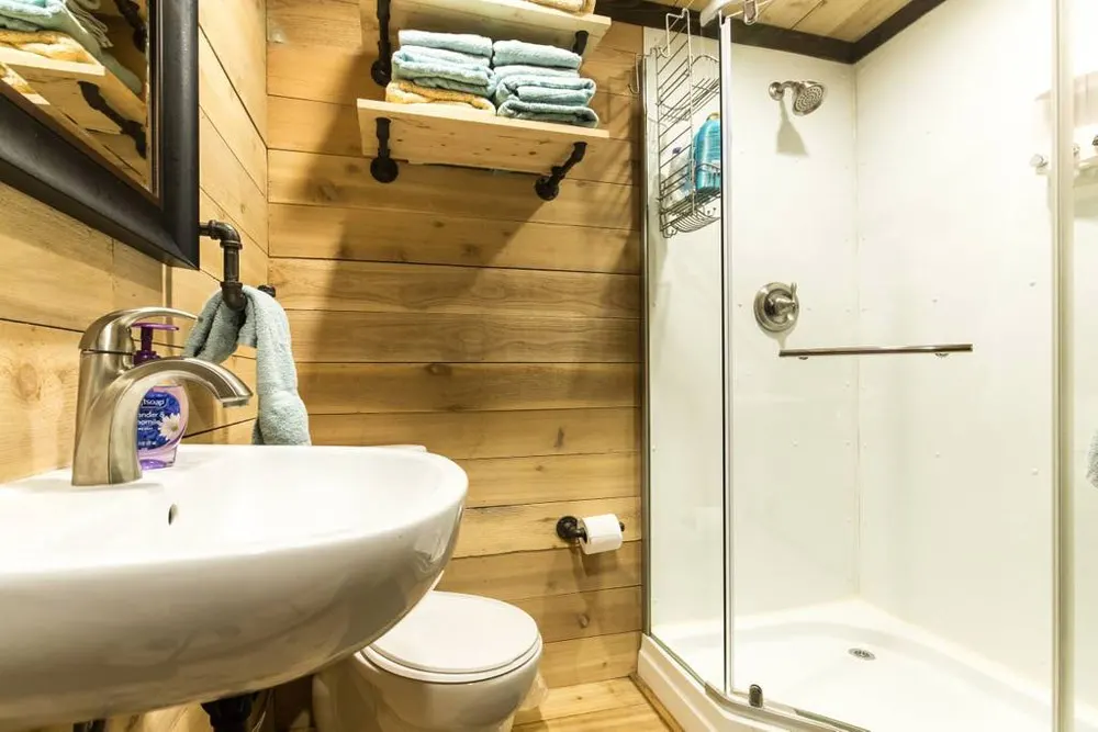 Bathroom - Blue Steel Tiny Container Home