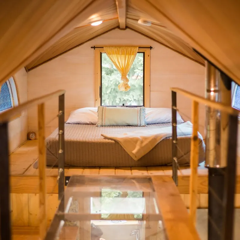 Master Bedroom Loft - Pequod at WeeCasa Tiny House Resort