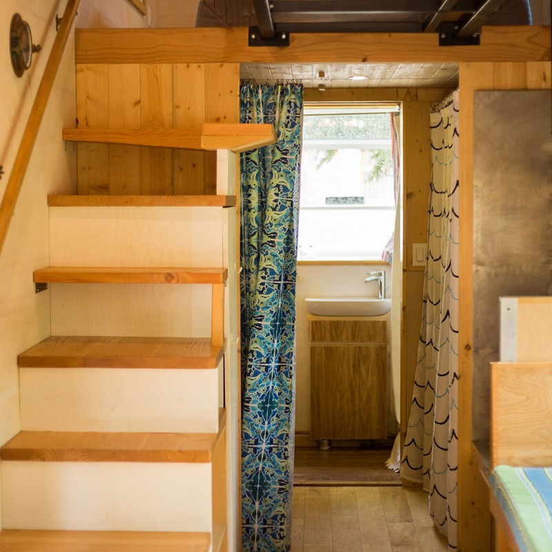 Loft Stairs - Pequod at WeeCasa Tiny House Resort