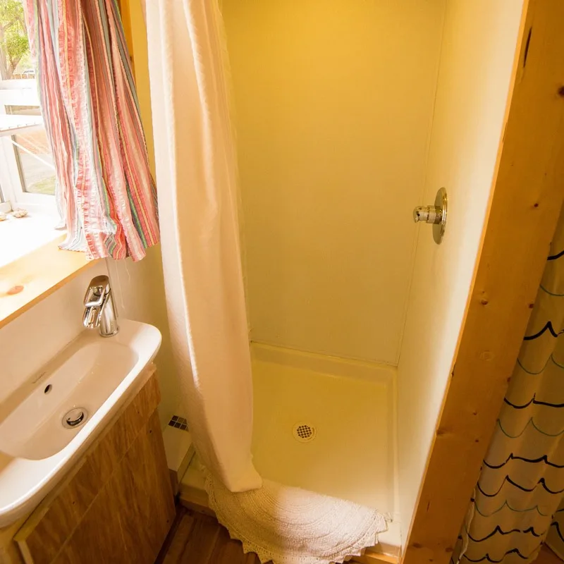 Shower Stall - Pequod at WeeCasa Tiny House Resort