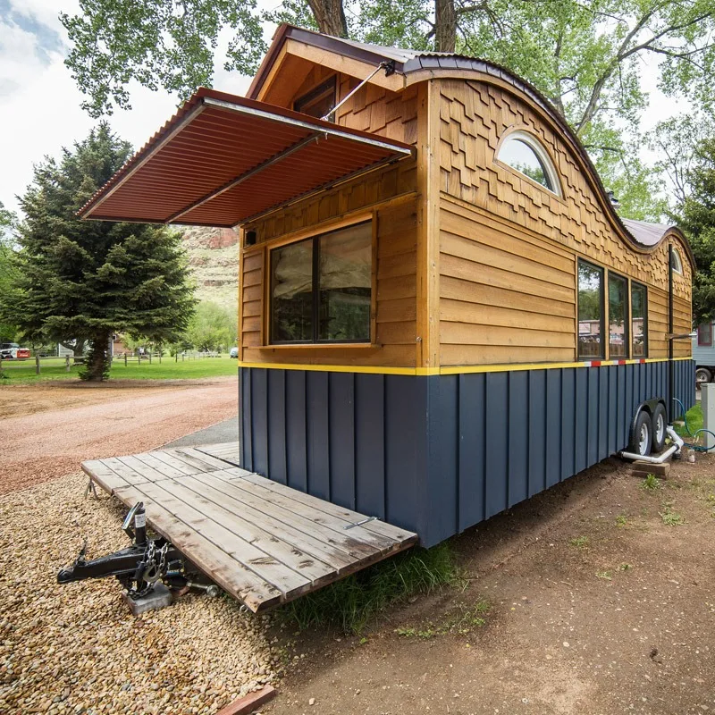 Deck and Overhang - Pequod at WeeCasa Tiny House Resort