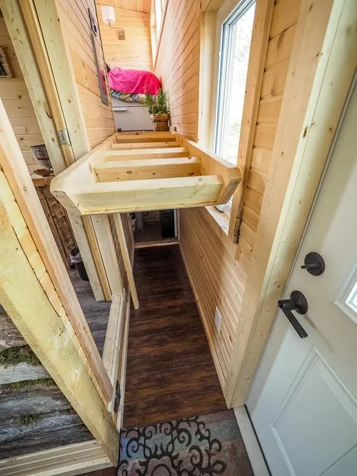 Flip-Up Stairs - Raven by Blackbird Tiny Homes