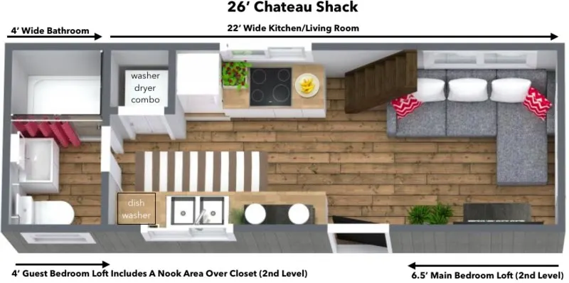 Floor Plan - Chateau Shack by Mini Mansions