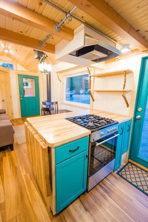 Fold Down Counter - Laura's Tiny House by MitchCraft Tiny Homes