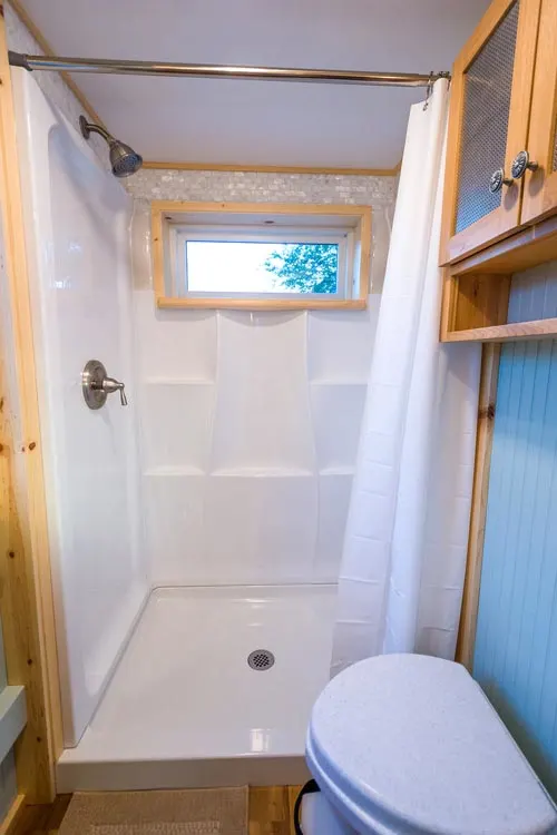 Shower - Laura's Tiny House by MitchCraft Tiny Homes