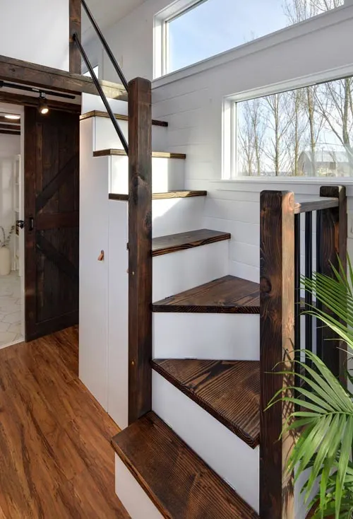 Storage Staircase - 26' Custom Napa Edition by Mint Tiny Homes