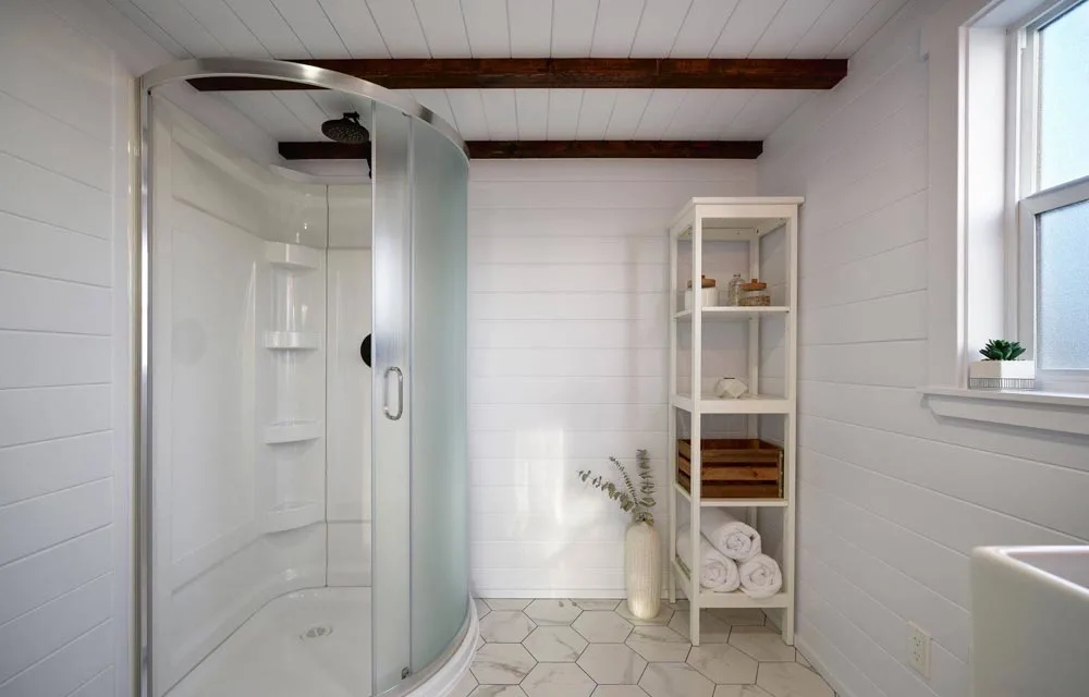 Corner Shower - 26' Custom Napa Edition by Mint Tiny Homes