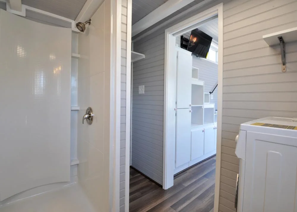 Bathroom Entry - Getaway by Tiny House Building Company