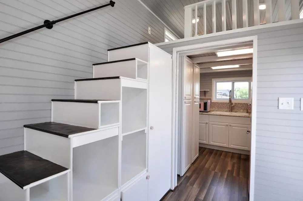 Storage Stairs - Getaway by Tiny House Building Company