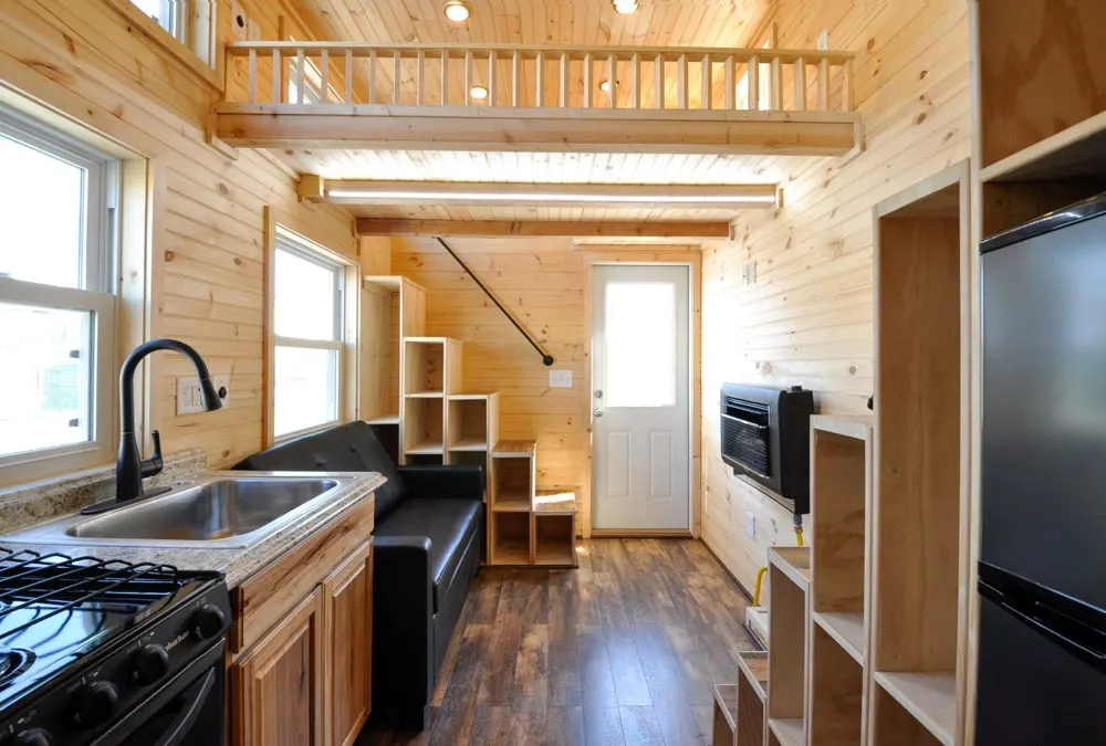 Kitchen & Living Room - Hamlin by Tiny House Building Company