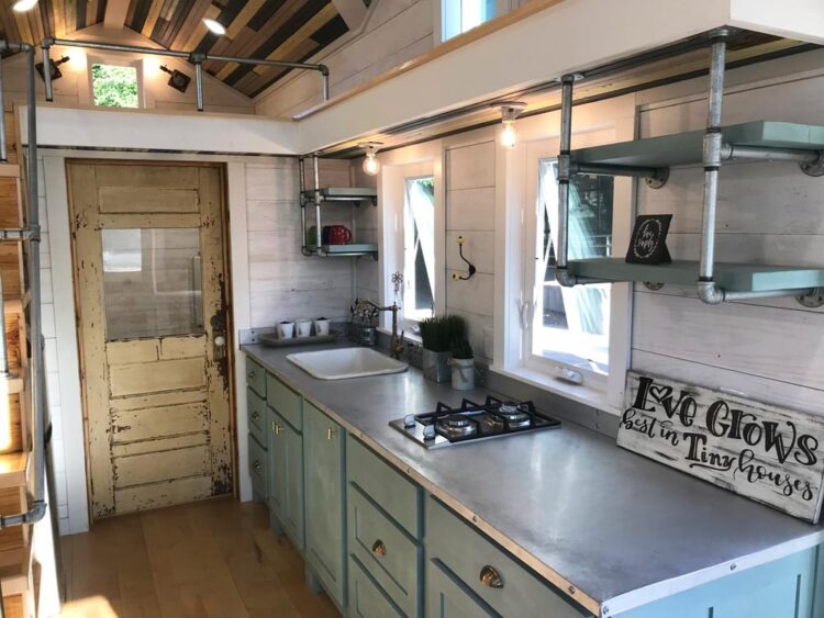 Stainless Steel Counter - Homestead by Rafter B Tiny Homes