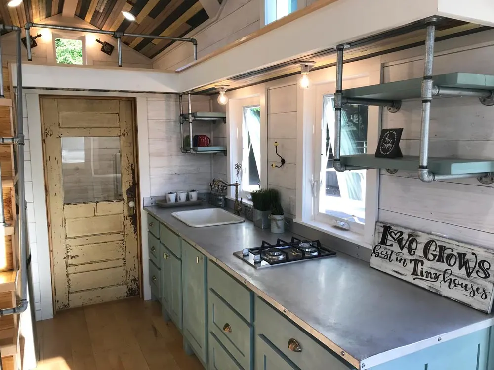 Stainless Steel Counter - Homestead by Rafter B Tiny Homes