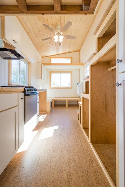 Kitchen & Living Room - Kailey's 22' Off-Grid Tiny House by Mitchcraft Tiny Homes