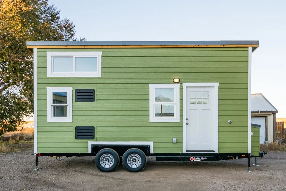 Green Exterior - Kailey's 22' Off-Grid Tiny House by Mitchcraft Tiny Homes