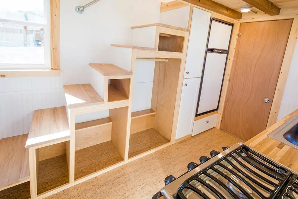 Storage Stairs - Kailey's 22' Off-Grid Tiny House by Mitchcraft Tiny Homes